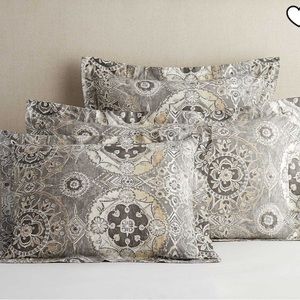 Pottery Barn Jacquelyn Medallion Organic Sateen Shams Set - King (x2)
